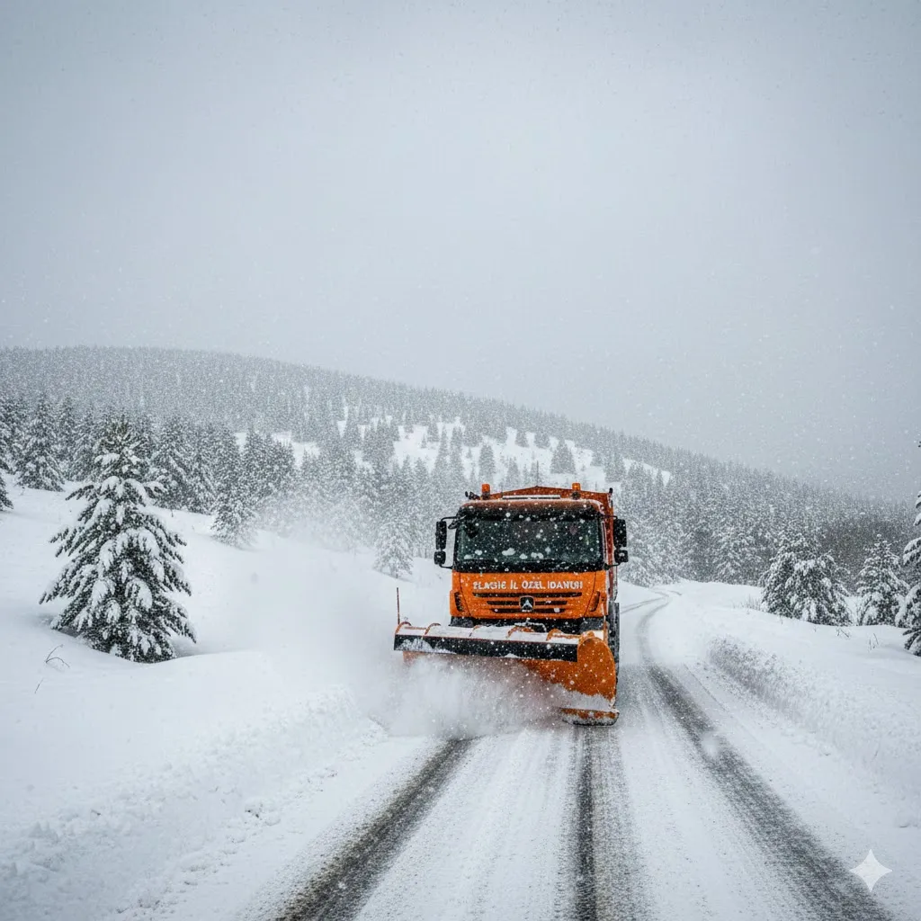 Elazığ Geneli Kar Yağışı ve Yol Durumu